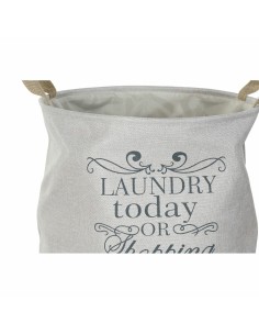 Panier DKD Home Decor Beige Gris Marron Clair 39 x 39 x 41 cm Polyester (3 Unités) (3 Pièces) 2