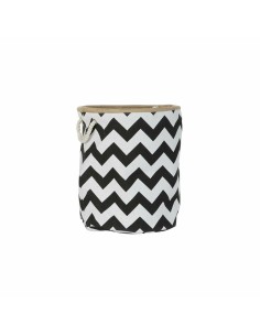 Panier DKD Home Decor Blanc Noir Jute Zigzag Moderne 38 x 38 x 45 cm