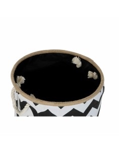 Panier DKD Home Decor Blanc Noir Jute Zigzag Moderne 38 x 38 x 45 cm 2
