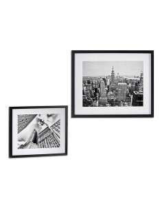 Cadre 8430852949516 Immeuble d'appartements 43 x 3 x 53 cm Noir Bois