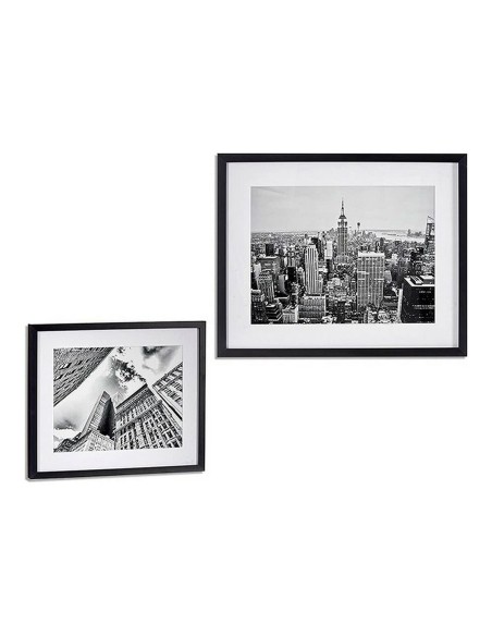 Cadre 8430852949516 Immeuble d'appartements 43 x 3 x 53 cm Noir Bois