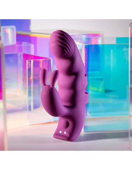 Vibration de Stimulation Double Evolved Playboy Violet