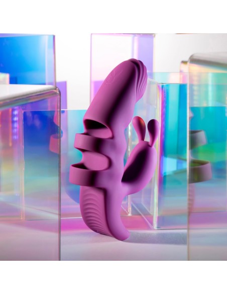 Vibration de Stimulation Double Evolved Playboy Violet