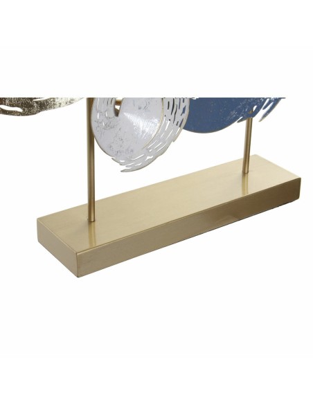 Figurine Décorative DKD Home Decor 65,4 x 9 x 51 cm Abstrait Bleu Doré Marron Moderne (2 Unités)