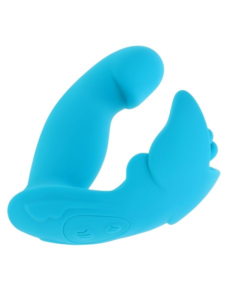 Vibration de Stimulation Double Evolved Bleu