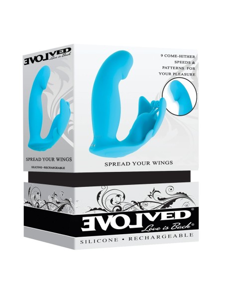 Vibration de Stimulation Double Evolved Bleu
