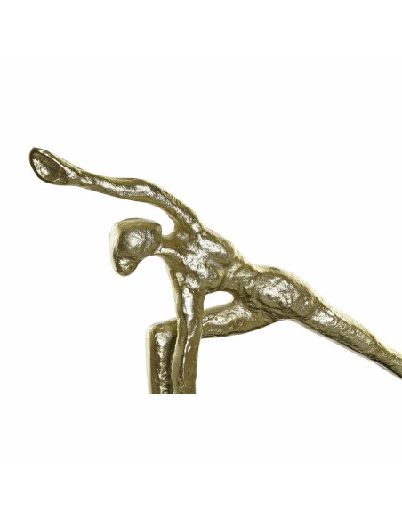 Figurine Décorative DKD Home Decor 33 x 10 x 35 cm Noir Doré Indien Yoga (3 Unités)