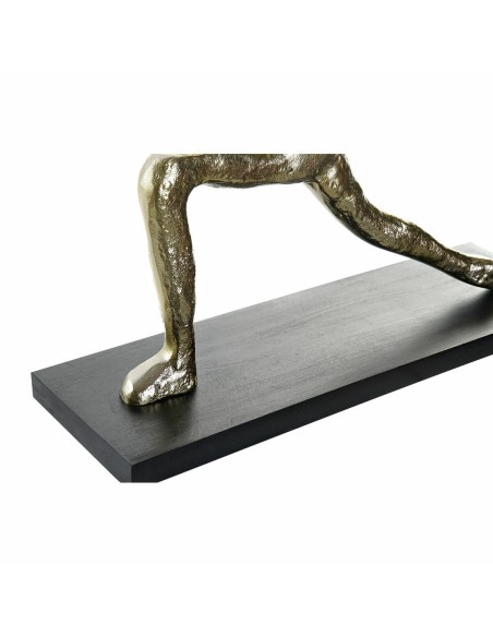 Figurine Décorative DKD Home Decor 33 x 10 x 35 cm Noir Doré Indien Yoga (3 Unités)