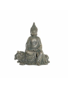 Figurine Décorative DKD Home Decor 38 x 25 x 43 cm Noir Doré Buda Gris foncé Oriental Moderne
