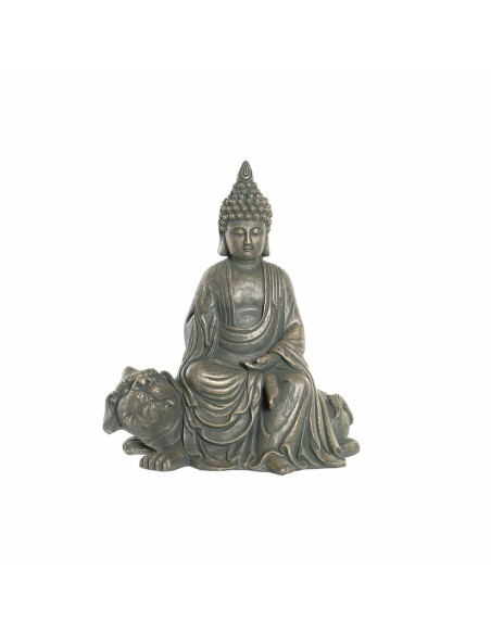 Figurine Décorative DKD Home Decor 38 x 25 x 43 cm Noir Doré Buda Gris foncé Oriental Moderne