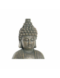 Figurine Décorative DKD Home Decor 38 x 25 x 43 cm Noir Doré Buda Gris foncé Oriental Moderne 2