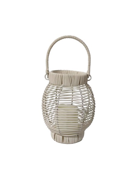 Lanterne à LED Versa Blanc Rotin