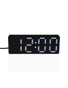 Pendule Réveil Versa Blanc Noir