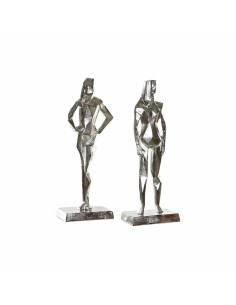 Figurine Décorative DKD Home Decor 8424001856480 23 x 13 x 62 cm Argenté (2 Unités)