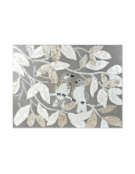 Toile DKD Home Decor Beige Gris Feuille d'une plante 90 x 4 x 70 cm