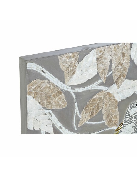 Toile DKD Home Decor Beige Gris Feuille d'une plante 90 x 4 x 70 cm