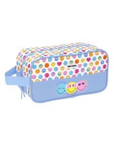 Range-Chaussures de Voyage Smiley Joyful Multicouleur Bleu clair 29 x 15 x 14 cm