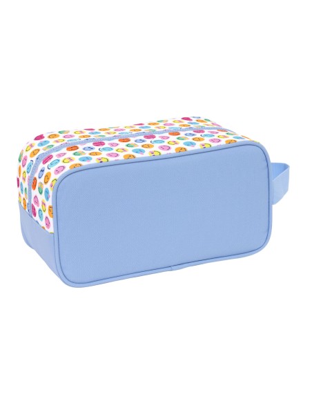 Range-Chaussures de Voyage Smiley Joyful Multicouleur Bleu clair 29 x 15 x 14 cm