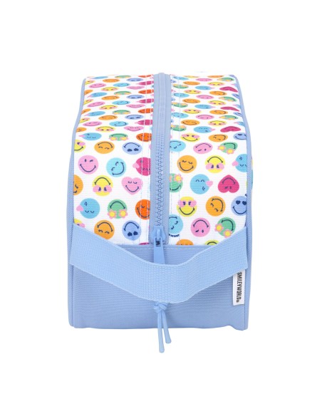 Range-Chaussures de Voyage Smiley Joyful Multicouleur Bleu clair 29 x 15 x 14 cm