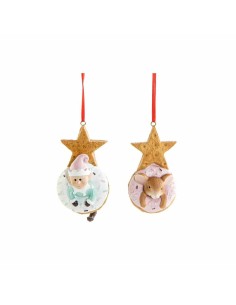 Décoration Suspendue DKD Home Decor Noël Résine (2 pcs) (5.5 x 5 x 9 cm)
