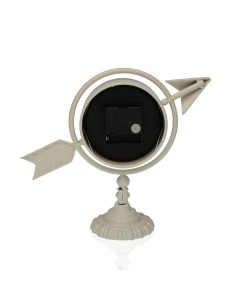 Horloge de table Versa Blanc Flèche pleine Métal (23 x 16 x 8 cm) 2