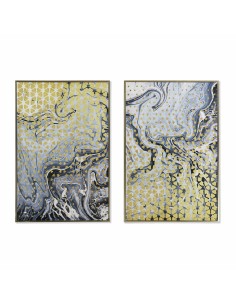 Cadre DKD Home Decor Abstrait 60 x 3 x 90 cm Moderne Laqué (2 Unités)