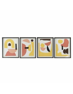 Cadre DKD Home Decor 40 x 2,5 x 50 cm Abstrait Scandinave (4 Pièces)
