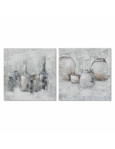 Cadre DKD Home Decor 100 x 2,8 x 100 cm Vase Traditionnel (2 Unités)