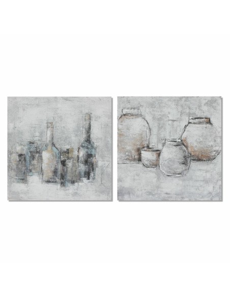 Cadre DKD Home Decor 100 x 2,8 x 100 cm Vase Traditionnel (2 Unités)