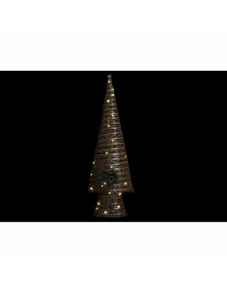 Sapin de Noël DKD Home Decor Multicouleur Cuivre Naturel Plastique 32 x 18 x 100 cm (3 Unités)
