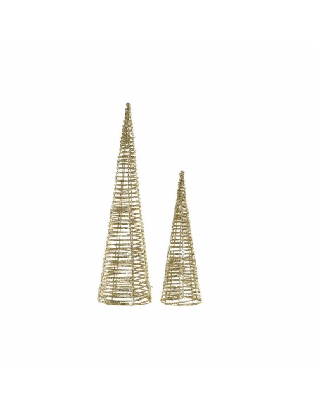 Décorations de Noël DKD Home Decor Rotin (2 pcs) (12 x 12 x 40 cm) (16 x 16 x 60 cm)