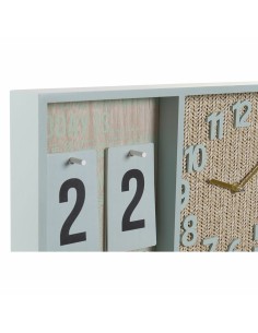 Horloge Murale DKD Home Decor Vert Bois polypropylène Plastique Bois MDF Tropical 40 x 5 x 24 cm (2 Unités) 2
