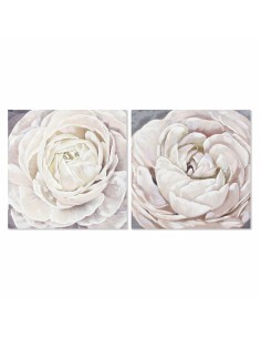 Cadre DKD Home Decor Fleur (80 x 3 x 80 cm) (2 Unités)