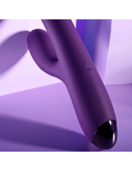 Vibration de Stimulation Double Evolved Playboy Violet Pourpre