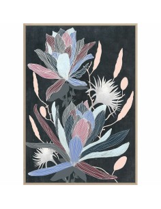 Cadre DKD Home Decor 53 x 4,3 x 73 cm Fleurs Moderne (2 Unités) 2