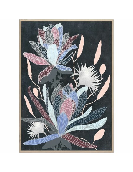 Cadre DKD Home Decor 53 x 4,3 x 73 cm Fleurs Moderne (2 Unités)