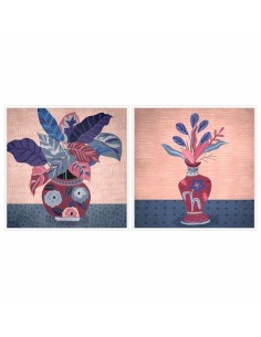 Cadre DKD Home Decor 83 x 4,5 x 83 cm Vase Scandinave (2 Unités)