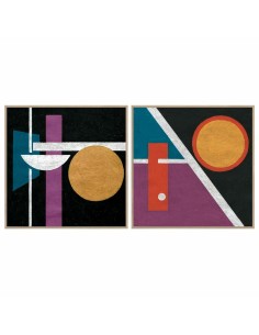 Cadre DKD Home Decor 83 x 4,5 x 83 cm Abstrait Moderne (2 Unités)