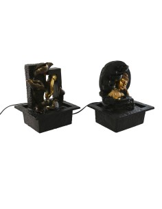 Fontaine de jardin Home ESPRIT Résine Buda Oriental 21 x 19 x 27 cm (2 Unités)