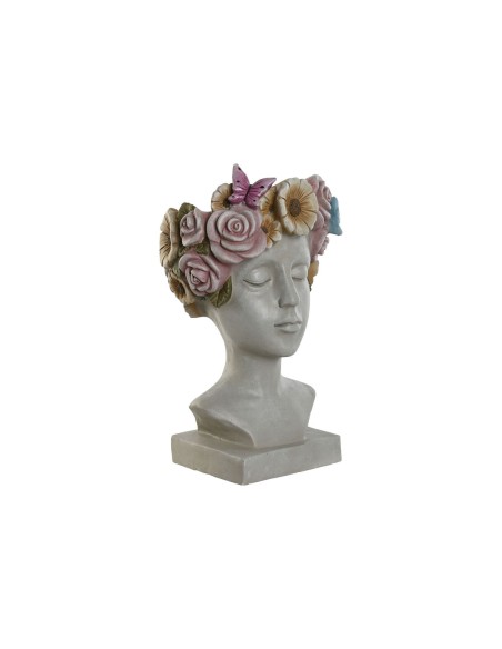 Cache-pot Home ESPRIT Gris Multicouleur Fibre Magnésium chica 32 x 28 x 53 cm