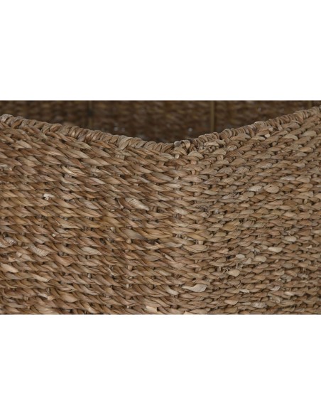 Set de pots de fleurs Home ESPRIT Naturel Métal Fibre naturelle 40 x 40 x 70 cm (3 Pièces)