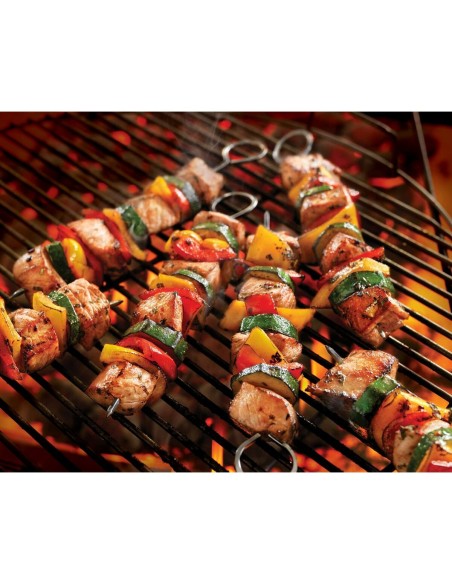 Ensemble de brochettes pour barbecue Algon Métal 27 cm 6 Pièces (24 Unités)