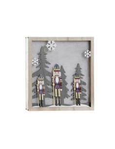 Décoration murale DKD Home Decor Casse-Noisette Bois MDF (2 pcs) (30 x 4.5 x 30 cm)