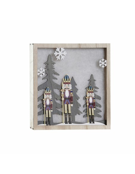 Décoration murale DKD Home Decor Casse-Noisette Bois MDF (2 pcs) (30 x 4.5 x 30 cm)