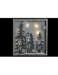 Décoration murale DKD Home Decor Casse-Noisette Bois MDF (2 pcs) (30 x 4.5 x 30 cm) 2
