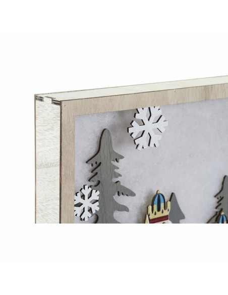 Décoration murale DKD Home Decor Casse-Noisette Bois MDF (2 pcs) (30 x 4.5 x 30 cm)