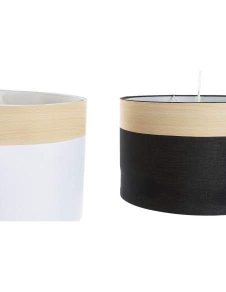 Suspension DKD Home Decor Blanc Noir Multicouleur Argenté Naturel Métal 50 W Scandi 220 V 30 x 40 cm 38 x 38 x 25 cm (2 Unités)