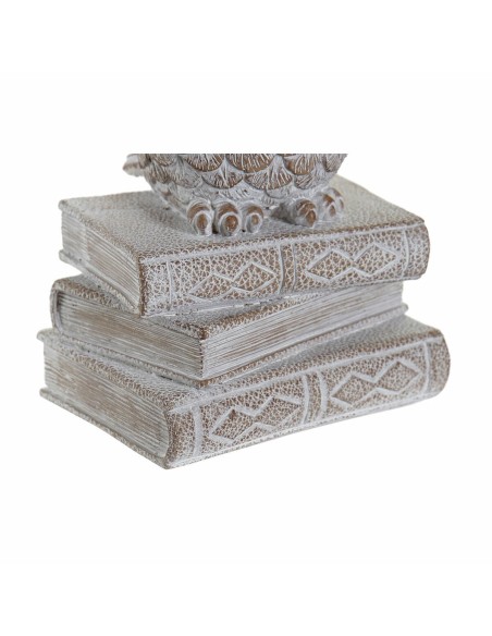 Figurine Décorative DKD Home Decor Blanc Hibou Décapé 11 x 11 x 20 cm (3 Unités)