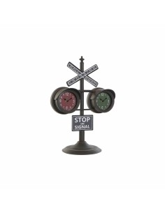 Horloge de table DKD Home Decor Noir Verre Fer (36 x 22 x 52 cm)