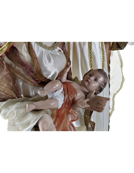 Décorations de Noël DKD Home Decor Blanc Doré Plastique 48 x 28 x 90 cm